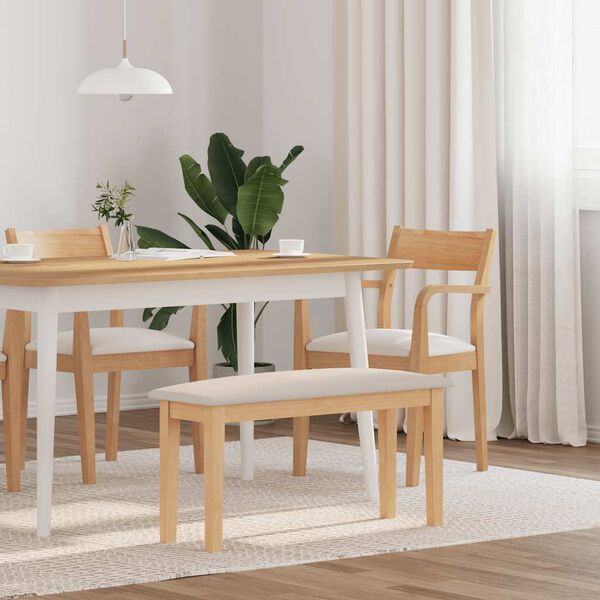 Πάγκος vidaXL 90 cm από μασίφ ξύλο καουτσούκ
