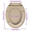 vidaXL Κάλυμμα Λεκάνης με Soft Close &amp; Quick Release Οβάλ Μπεζ