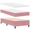vidaXL Κρεβάτι Box Spring LED με Στρώμα Ροζ 80 x 200 cm Βελούδο
