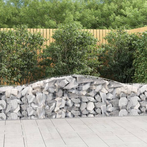 vidaXL Συρματοκιβώτια Τοξωτά 10 τεμ. 400x50x60/80 εκ. Γαλβαν. Ατσάλι