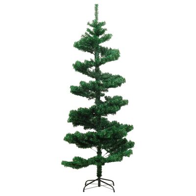 vidaXL Χριστουγεννιάτικο Δέντρο Περιστρ. Πράσινο 150εκ PVC Βάση