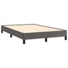 vidaXL Κρεβάτι Boxspring με Στρώμα Γκρι 120x190εκ. από Συνθετικό Δέρμα