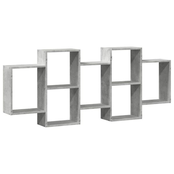 vidaXL Ραφιέρα Τοίχου Γκρι Σκυροδέματος 159x18x65 εκ. από Επεξ. Ξύλο
