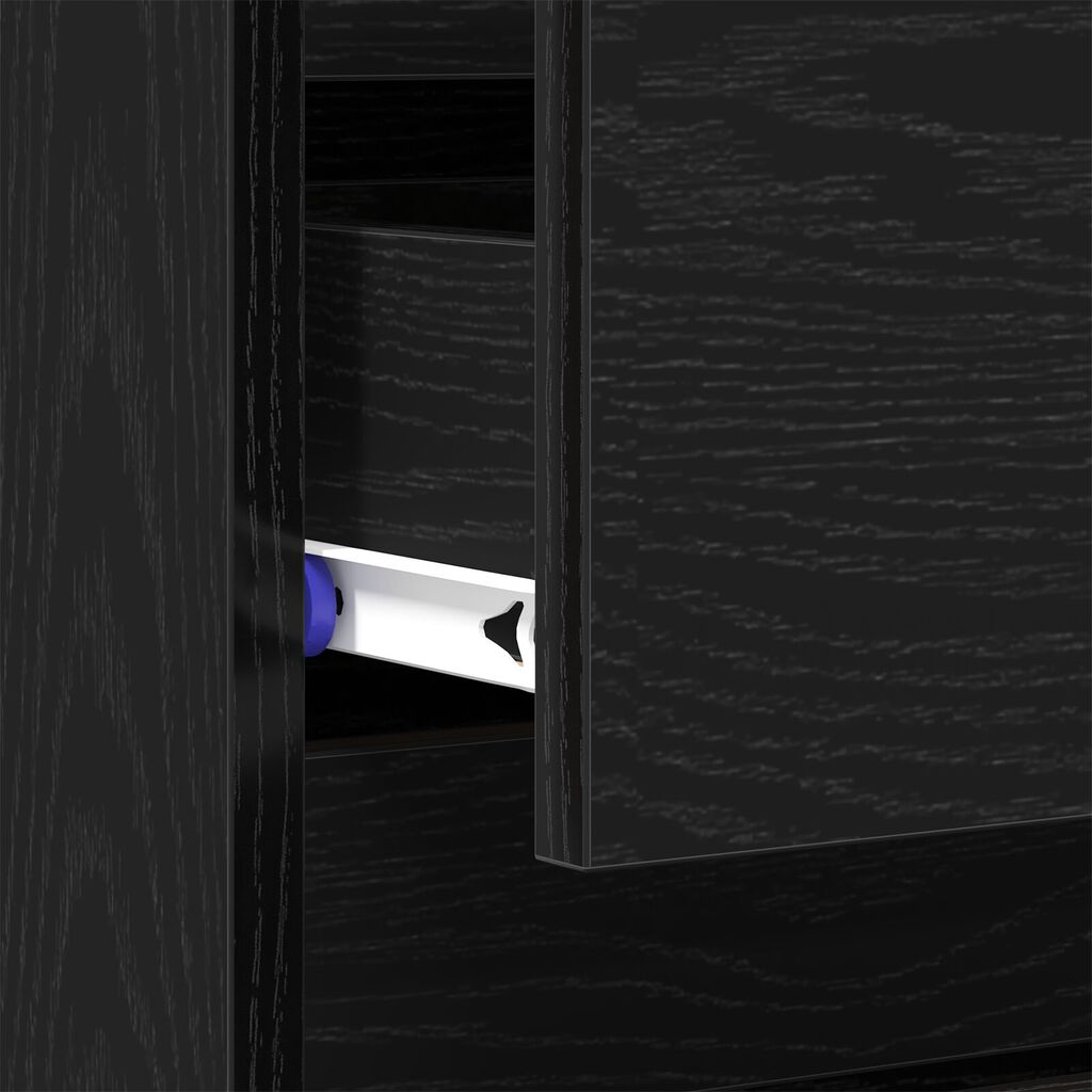 vidaXL Κομοδίνο Μαύρη Δρυς 40x35x70 εκ. Επεξεργασμένο ξύλο