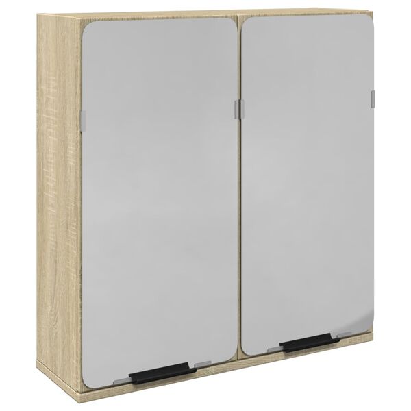vidaXL Καθρέφτης Μπάνιου Sonoma Δρυς 64,5x20x66,5 εκ. Επεξ. Ξύλο