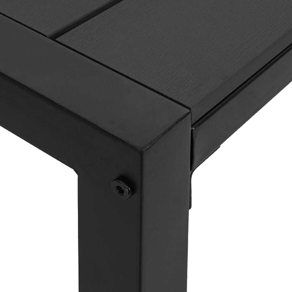 vidaXL Σέτ φαγητού για κήπο με μαξιλάρι 3 pcs Ανθρακί Ατσάλι