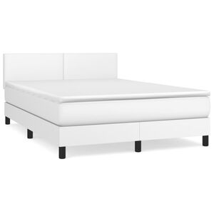 vidaXL &Kappa;&rho;&epsilon;&beta;ά&tau;&iota; Boxspring &mu;&epsilon; &Sigma;&tau;&rho;ώ&mu;&alpha; &Lambda;&epsilon;&upsilon;&kappa;ό 140x190&epsilon;&kappa;.&alpha;&pi;ό &Sigma;&upsilon;&nu;&theta;&epsilon;&tau;&iota;&kappa;ό &Delta;έ&rho;&mu;&alpha;