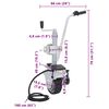 vidaXL Ποδαράκι Τρέιλερ Μηχανοκίνητο 12 V 350 W Αλουμινίου