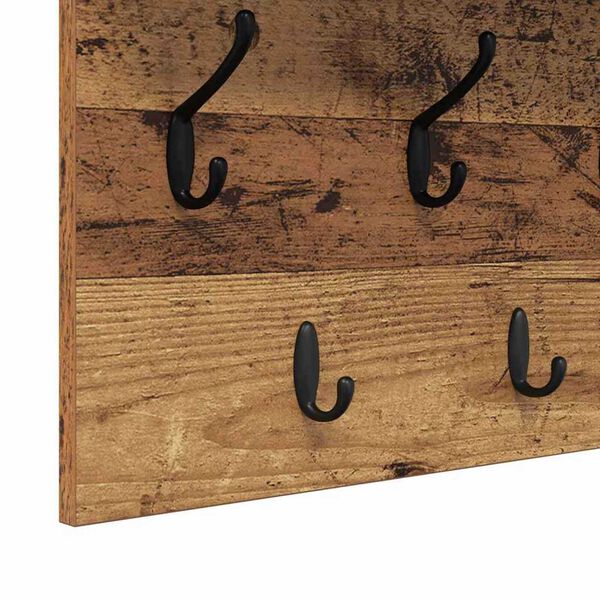 vidaXL Τοίχου Κρεμάστρα Παλαιό ξύλο 80 x 40 x 12 cm Επεξεργασμένο ξύλο