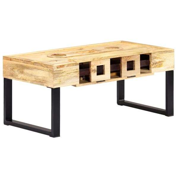 vidaXL Τραπέζι Σαλονιού Στιλ Κασέτας 100x52x45 εκ. Μασίφ Ξύλο Μάνγκο