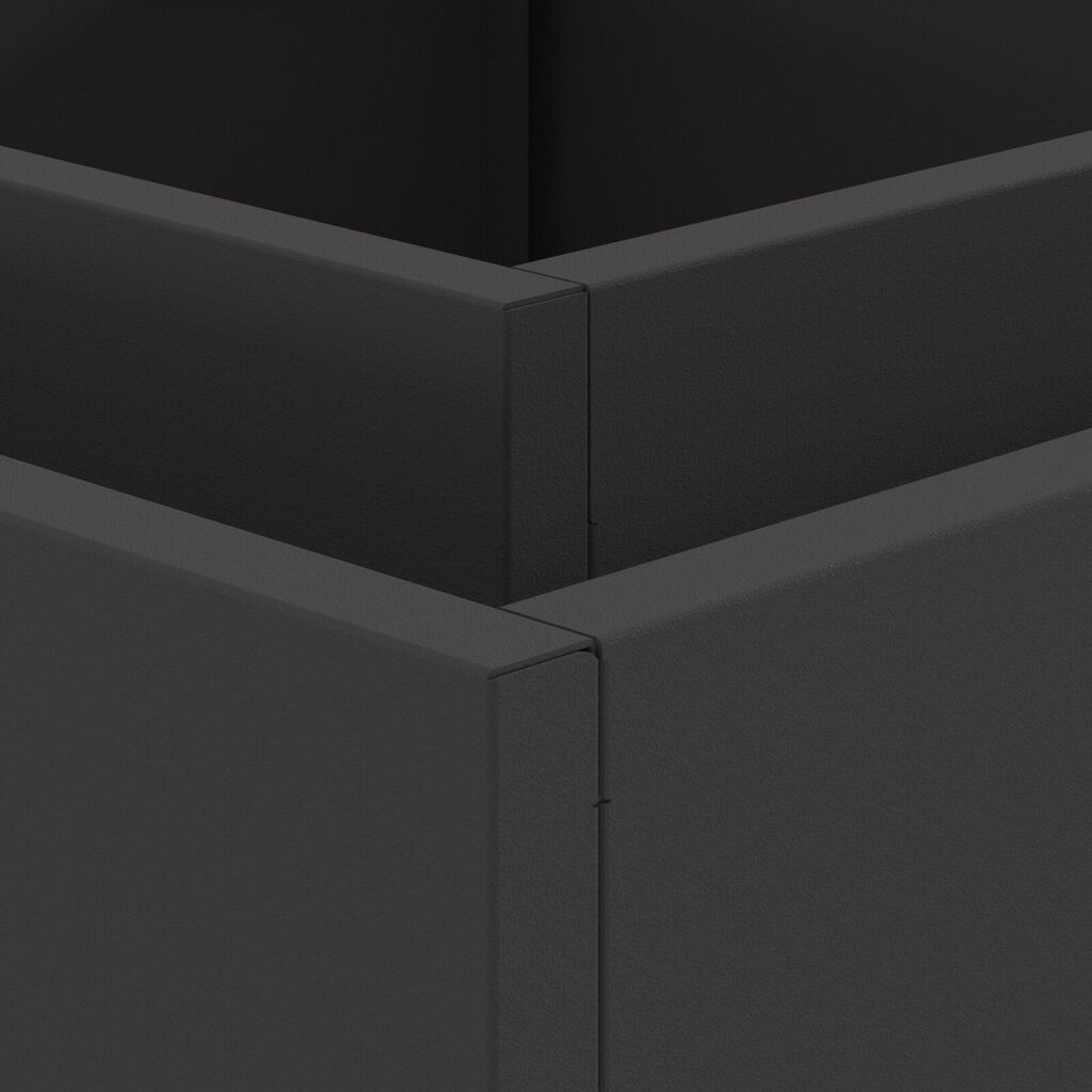 vidaXL Τζάκι Τετράγωνο Μαύρο 60x60x30 εκ. Σίδηρος