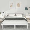 vidaXL Σκελετός Κρεβατιού Λευκό 160 x 220 cm Μασίφ ξύλο πεύκου