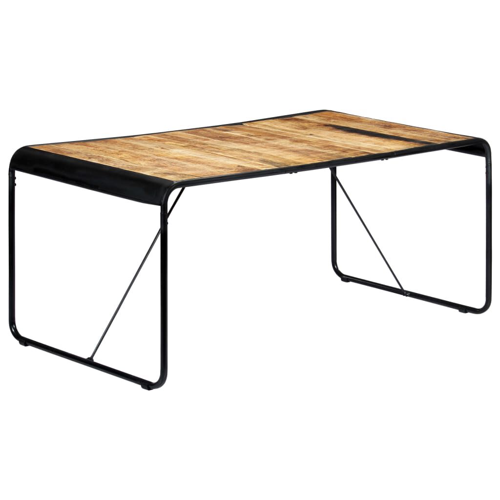 vidaXL Τραπεζαρία 180 x 90 x 76 εκ. από Μασίφ Ακατέργαστο Ξύλο Μάνγκο