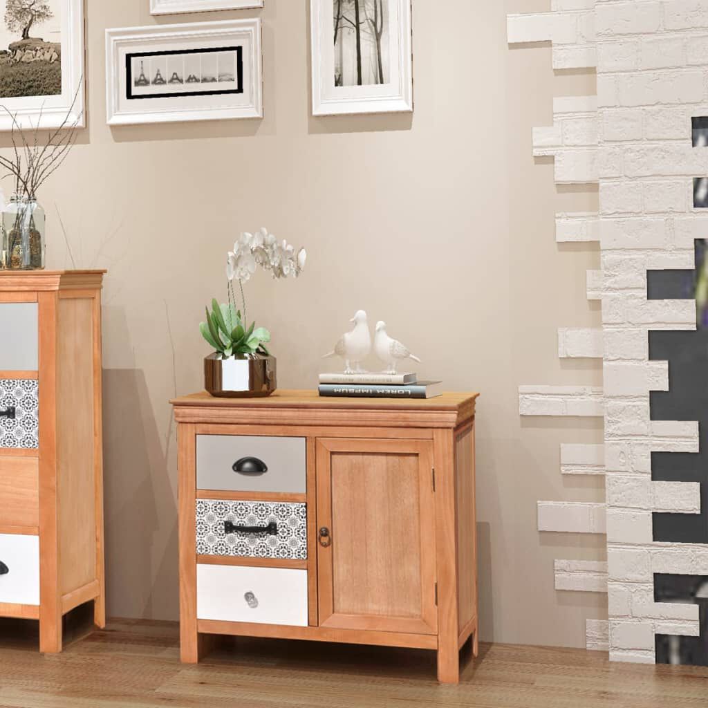 vidaXL Ντουλάπι Αποθήκευσης 65 x 35 x 60 εκ. από Μασίφ Ξύλο Ευκαλύπτου