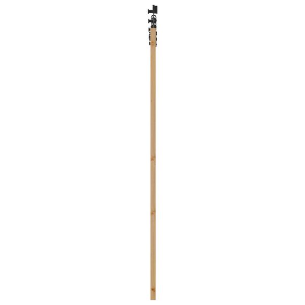 vidaXL Σετ Συρόμενης Πόρτας Φυσικό και μαύρο 61 x 198.5 εκ.