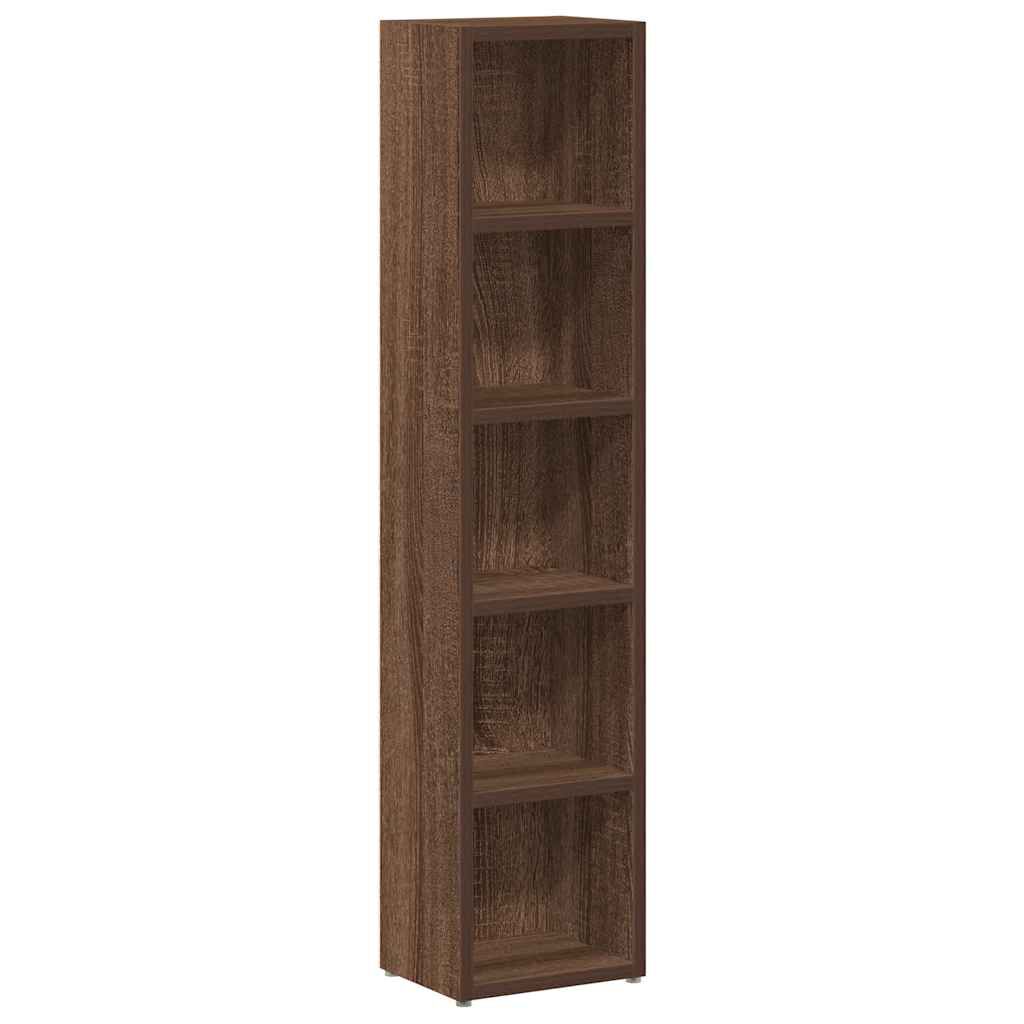 vidaXL Ντουλάπια CD 2 τεμ. Καφέ δρυς 21x16x93,5 εκ Επεξεργασμένο Ξύλο