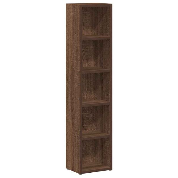 vidaXL Ντουλάπια CD 2 τεμ. Καφέ δρυς 21x16x93,5 εκ Επεξεργασμένο Ξύλο
