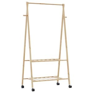vidaXL &Rho;ά&phi;&iota; &rho;&omicron;ύ&chi;&omega;&nu; &mu;&epsilon; &rho;ά&phi;&iota;&alpha; &kappa;&alpha;&iota; &rho;ό&delta;&epsilon;&sigmaf; 96x45,5x155,5 cm &Mu;&pi;&alpha;&mu;&pi;&omicron;ύ