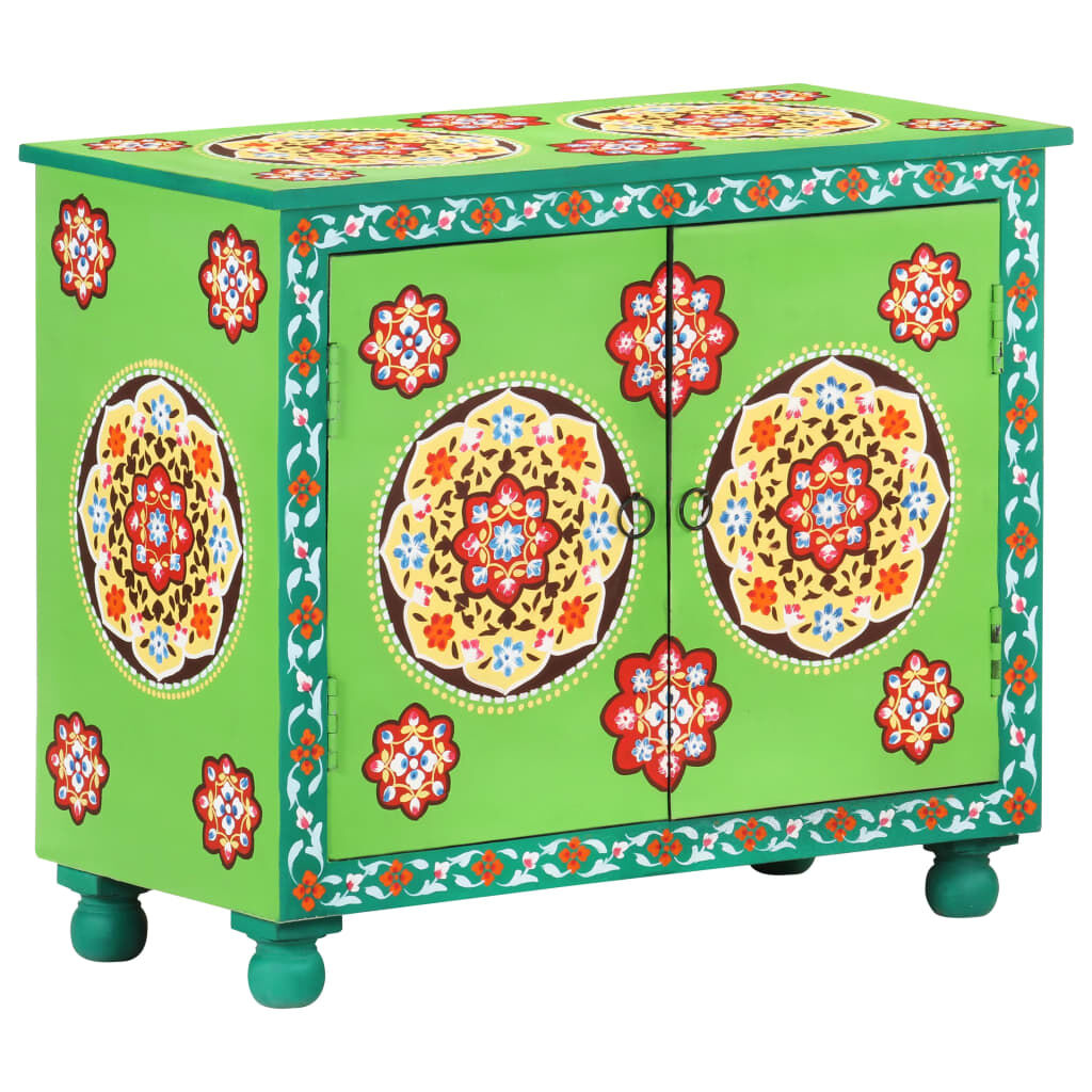 vidaXL Ντουλάπι με Χειροπ. Λεπτομέρειες 70x35x60 εκ. Μασίφ Ξύλο Μάνγκο