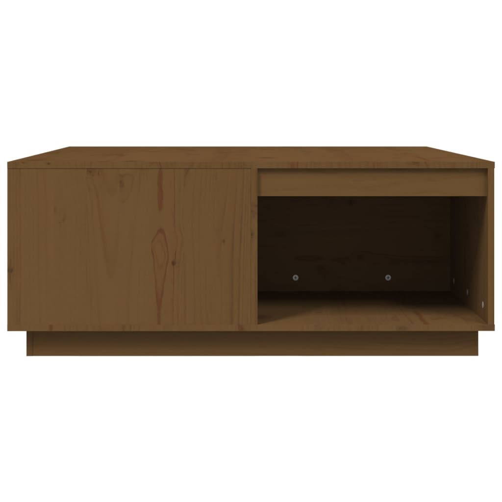 vidaXL Τραπεζάκι Σαλονιού Καφέ Μελί 100x101x40,5 εκ. Μασίφ Ξύλο Πεύκου