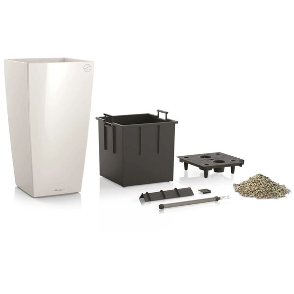 LECHUZA Γλάστρα Cubico 40 ALL-IN-ONE Γυαλιστερό Λευκό 18191