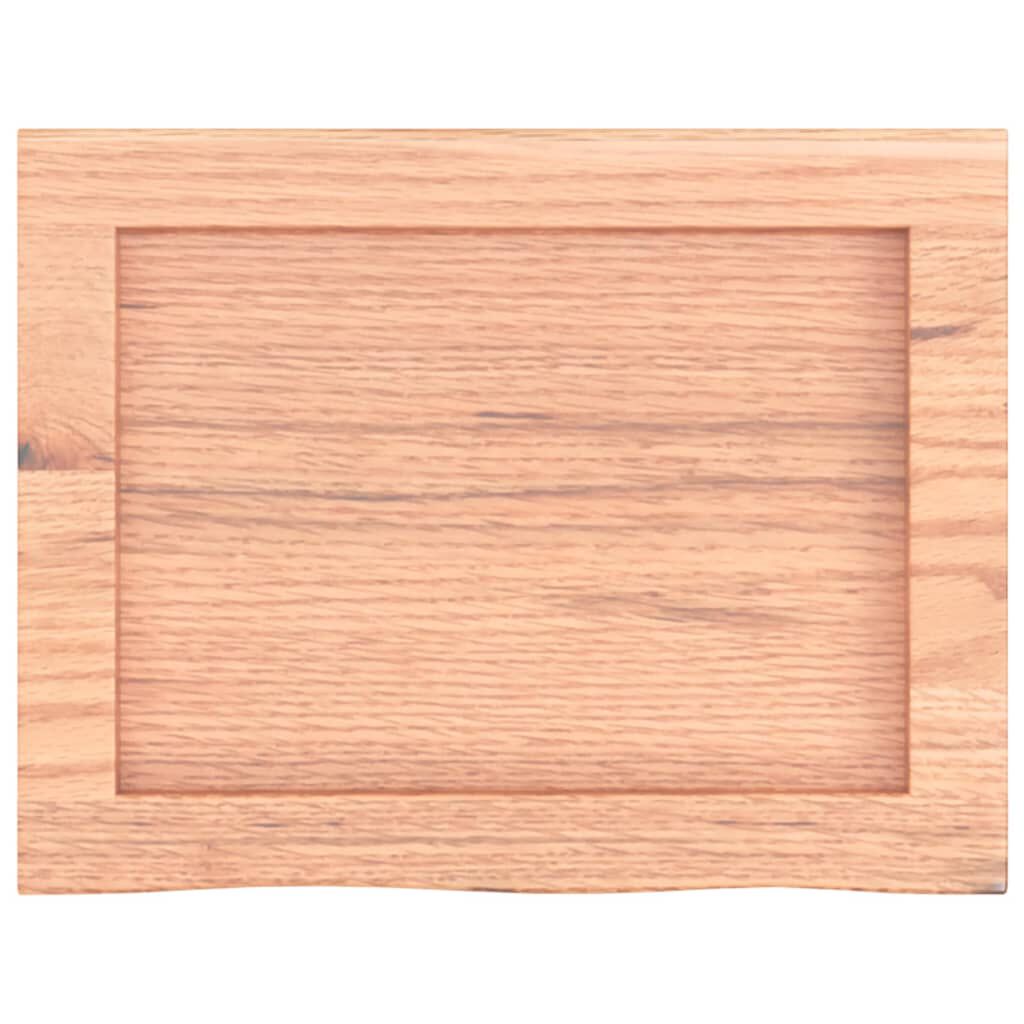 vidaXL Ράφι Τοίχου Ανοιχτό Καφέ 40x30x(2-6)εκ. Επεξ. Μασίφ Ξύλο Δρυός