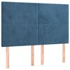vidaXL Κρεβάτι Boxspring με Στρώμα Σκούρο Μπλε 140x190 εκ. Βελούδινο