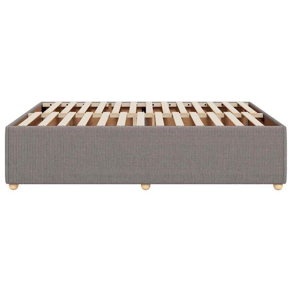 vidaXL Σκελετός Κρεβατιού Χωρίς Στρώμα Taupe 140x200 εκ. Υφασμάτινο