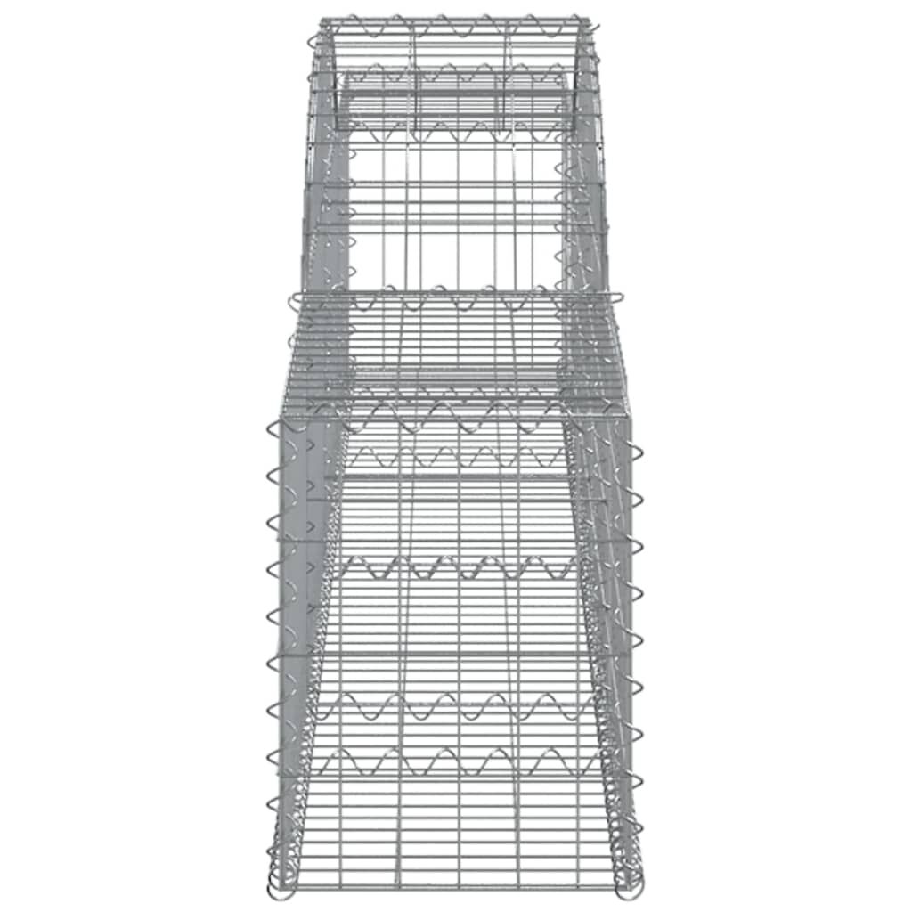 vidaXL Συρματοκιβώτια Τοξωτά 5 τεμ. 300x30x40/60 εκ. Γαλβαν. Ατσάλι