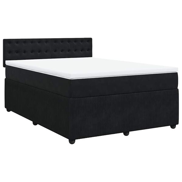 vidaXL &Kappa;&rho;&epsilon;&beta;ά&tau;&iota; Boxspring &mu;&epsilon; &Sigma;&tau;&rho;ώ&mu;&alpha; &Mu;&alpha;ύ&rho;&omicron; 160x200 &epsilon;&kappa;. &Beta;&epsilon;&lambda;&omicron;ύ&delta;&iota;&nu;&omicron;