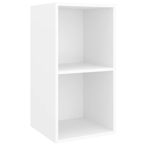 vidaXL Έπιπλο Τηλεόρασης Κρεμαστό Λευκό 37x37x72 εκ. από Επεξ. Ξύλο