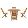 vidaXL Σέτ φαγητού για κήπο 5 pcs Καφέ Μασίφ ξύλο teak