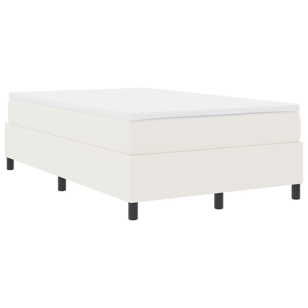 vidaXL Κρεβάτι Box Spring με Κρεμ Στρώμα 120x200 εκ Υφασμα βελουτέ
