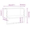 vidaXL Ράφι Τοίχου με Μπάρα Καφέ Δρυς 40 x 25 x 30 εκ.