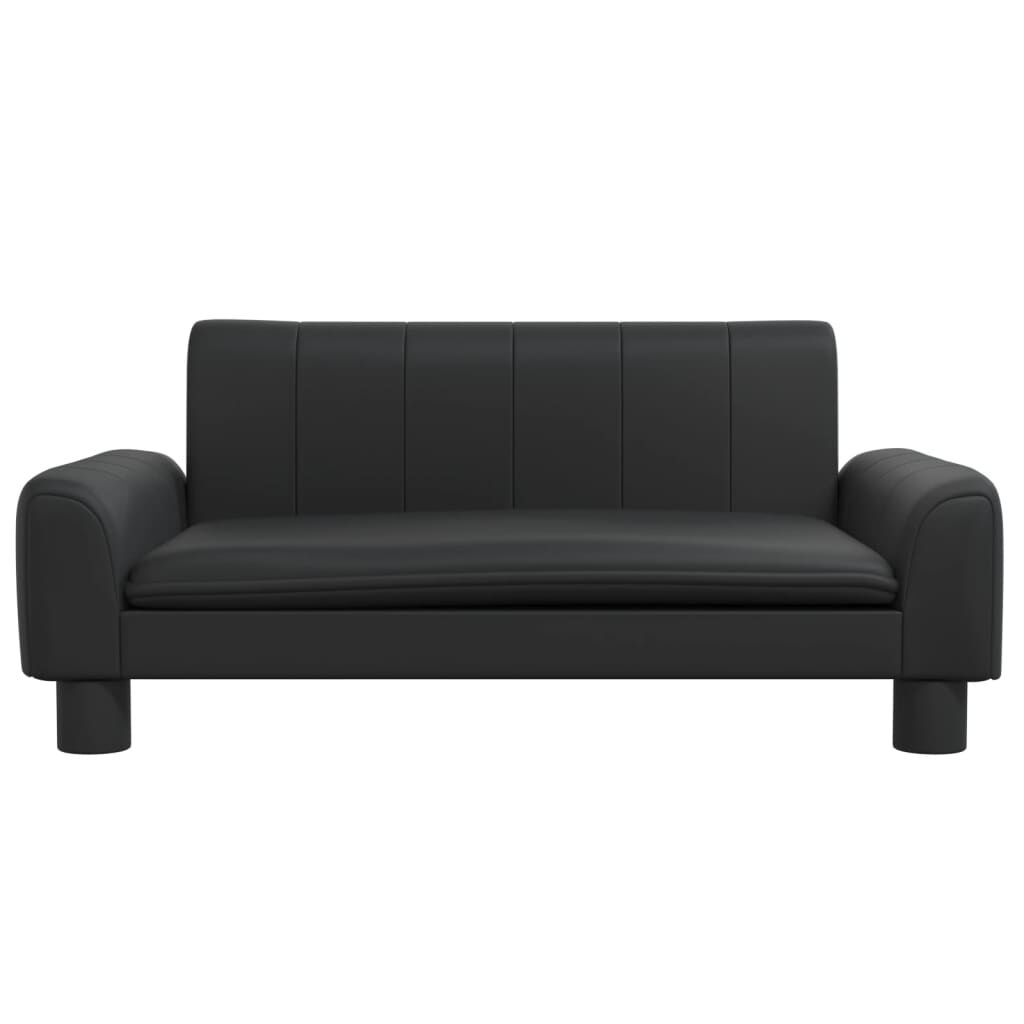 vidaXL Καναπές Παιδικός Μαύρος 70 x 45 x 30 εκ. από Συνθετικό Δέρμα