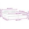 vidaXL &Kappa;&rho;&epsilon;&beta;ά&tau;&iota; Boxspring &mu;&epsilon; &Sigma;&tau;&rho;ώ&mu;&alpha; & LED &rho;&omicron;&zeta; 200x220 cm &Beta;&epsilon;&lambda;&omicron;ύ&delta;&iota;&nu;&omicron;