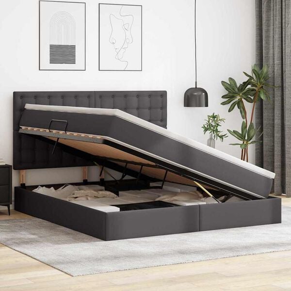 vidaXL &Kappa;&rho;&epsilon;&beta;ά&tau;&iota; &mu;&epsilon; &alpha;&pi;&omicron;&theta;&eta;&kappa;&epsilon;&upsilon;&tau;&iota;&kappa;ό &chi;ώ&rho;&omicron; &kappa;&alpha;&iota; LED &mu;&epsilon; led &Gamma;&kappa;&rho;&iota; 160 x 200 cm