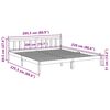 vidaXL Πλαίσιο Κρεβατιού Μακρύ Χωρίς Στρώμα 200x220 εκ Μασίφ Πεύκο