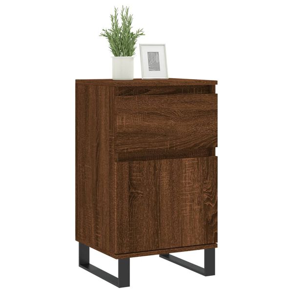 vidaXL Ντουλάπια 2 τεμ. Καφέ Δρυς 40x35x70 εκ. από Επεξεργασμένο Ξύλο