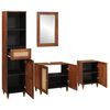 vidaXL Έπιπλα μπάνιου με συρτάρι Επιτοίχιο 4 pcs 38 x 33 x 160 εκ.