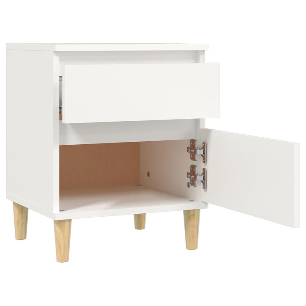 vidaXL Κομοδίνα 2 τεμ. Λευκά 40 x 35 x 50 εκ.