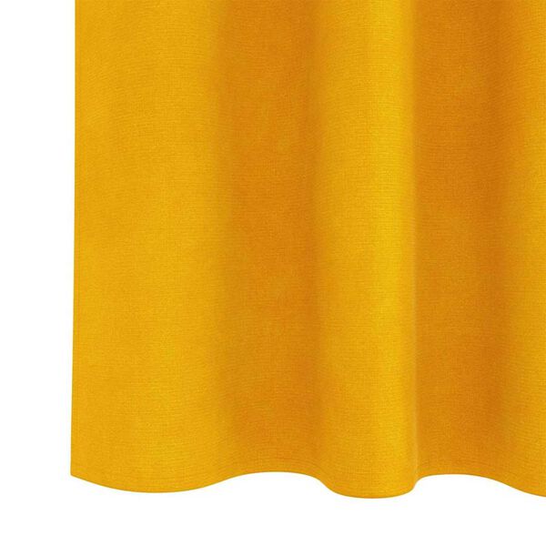 vidaXL Κουρτίνες 2 pcs κίτρινο μουσταρδί 140 x 140 cm Βελούδο