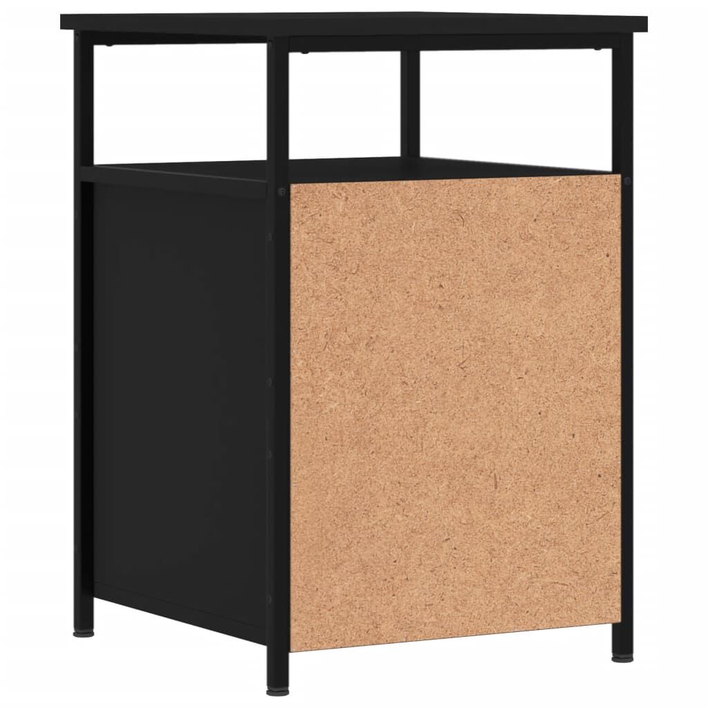 vidaXL Κομοδίνα 2 τεμ. Μαύρα 40 x 42 x 60 εκ. από Επεξεργασμένο Ξύλο