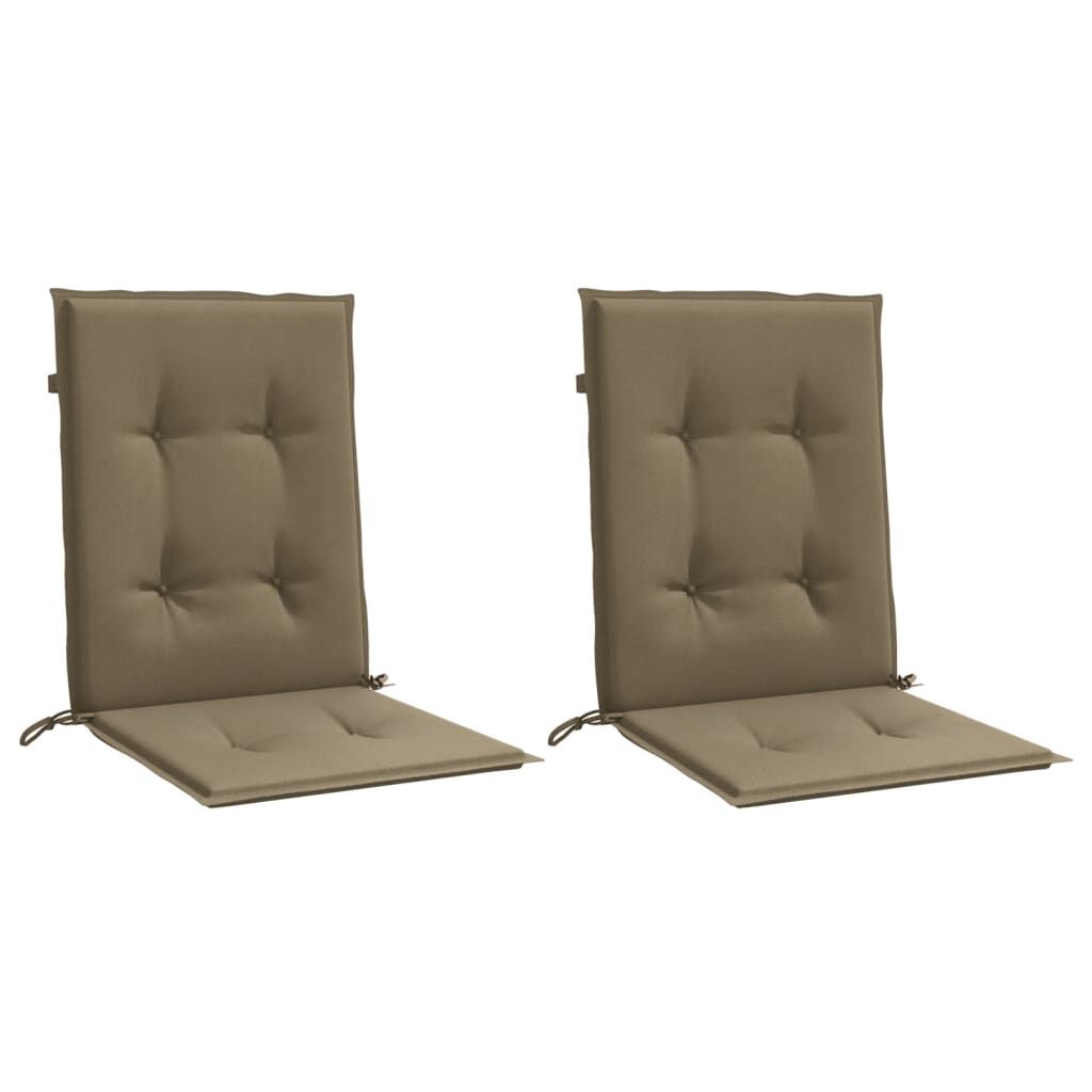 vidaXL Μαξιλάρια Καρέκλας με Πλάτη 2 τεμ. Taupe 100x50x4 εκ. Ύφασμα