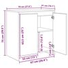 vidaXL Πλαϊνό γραφείο 3 pcs Μαύρη δρυς 70 x 41 x 75 εκ.