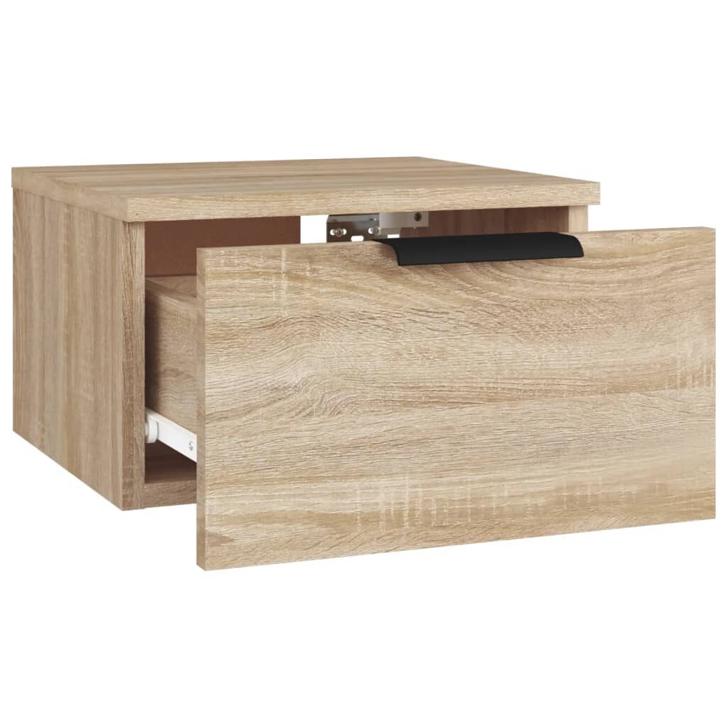 vidaXL Κομοδίνα Επιτοίχιο Sonoma Δρυς 34 x 30 x 20 εκ.