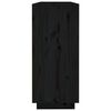 vidaXL Ντουλάπι Μαύρος 120x35x80 εκ. από Μασίφ Ξύλο Πεύκου