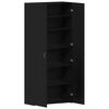 vidaXL Ντουλάπα Παπουτσιών Μαύρο 80 x 35.5 x 180 εκ Επεξεργασμένο ξύλο