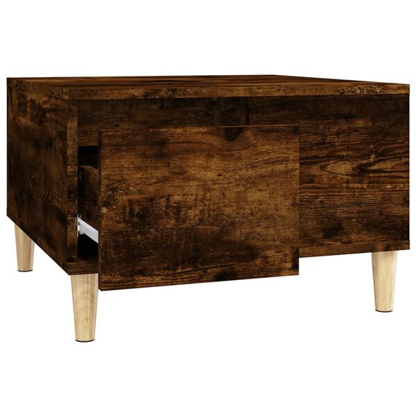 vidaXL Τραπεζάκι Σαλονιού Καπνιστή Δρυς 55x55x36,5εκ. Επεξεργασμ. Ξύλο