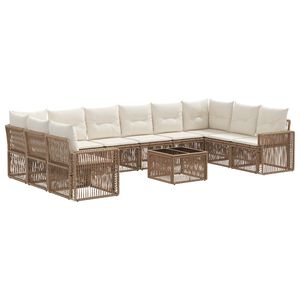 vidaXL &Sigma;&epsilon;&tau; &Kappa;&alpha;&nu;&alpha;&pi;έ &Kappa;ή&pi;&omicron;&upsilon; 11 pcs &Mu;&pi;&epsilon;&zeta; &kappa;&alpha;&iota; &Kappa;&rho;έ&mu; &sigma;&upsilon;&nu;&theta;&epsilon;&tau;&iota;&kappa;ό &rho;&alpha;&tau;ά&nu;